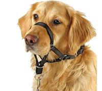 Barkless Collier de tête pour Chien, Outil de Dressage Anti-Traction pour Chiens en Promenade, Comprend Un Guide de Dressage Gratuit, 5 (Taille S, Noir)