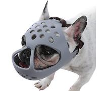 BARKLESS Muselière douce pour chien à museau court, pour boire, mordre, marcher, mâcher, lécher, et toilettage, pour bouledogues français, Boston Terriers, pour les chiens agressifs