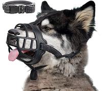 BARKLESS Muselière pour Chien, Panier en Silicone Souple, pour Chien, Permet de haleter et de Boire, empêche Les aboiements indésirables de Mordre et de Mastication, Collier et Guide de Dressage