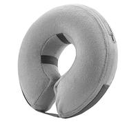 BARKMATE Collier conique gonflable alternatif - Collier électronique en forme de donut doux pour chiens et chats de petite, moyenne et grande taille après une chirurgie (gris, taille S [20,3 à 33 cm])