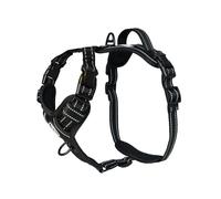 Barkridges TruFit Freedom Harnais réglable pour chien facile à porter | Pas de traction | Sans frottement | Réfléchissant de sécurité | Confortable | Poignée | S, M et L (noir, XS)