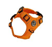 Barkridges TruFit Harnais confortable pour chien réglable, facile à porter, sans traction, sans frottements, réfléchissant de sécurité, confortable, taille S, M et L (orange papaye, XS - Coupe