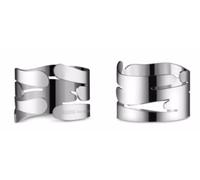 Alessi Porte-serviettes Barkring BM17S2 – ensemble de 2, décor naturel, acier inox 18/10