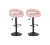 Lot de 2 Tabourets de Bar Chaises Bistrot Pub Intérieur Crème Velours vidaXL