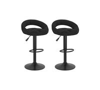 Barkrukken 2 st fluweel zwart333266