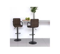 Barkrukken 2 st stof bruin334638