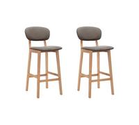 Barkrukken 2 st stof taupe289376