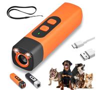 BarkShield Pro - Dispositif anti-aboiement pour chiens, dispositif anti-aboiement pour chiens, avec écran HD et lampe de poche LED, arrête les mauvais comportements sans crier ni taper (orange)