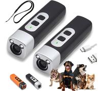 BarkShield Pro - Dispositif anti-aboiement pour chiens, dispositif anti-aboiement pour chiens, avec écran HD et lampe de poche LED, arrête les mauvais comportements sans crier ou tapotement (noir)