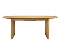 BARLET - Table de repas extensible ovale en bois de chêne L200 Marron clair