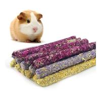 Barley Ears Bâtonnets de foin Timothy aromatisés à fleurs naturelles, jouets à mâcher pour lapin, hamster, chinchillas, gerbilles et autres petits animaux