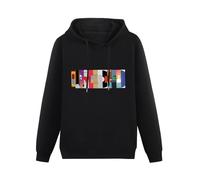 BARLOTUS Kanye Big West Event Boy Men's Hoodies Graphic Pullover Sweatshirts Unisex Black Printed Hooded L