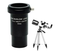 Barlow Lens for Telescope, 5X Telescope Eyepiece, Achromatic Barlowing Optics, High-Power Lens, 1.25 inches, Aluminum Alloy Astronomy Photography Accessory,