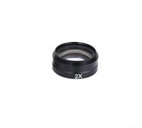 Barlow Objectif auxiliaire pour microscope vidéo industriel à monture C, réducteur de grossissement 0,3 x 0,5 x 2x avec adaptateur de filetage de 42 mm (2X)