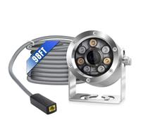 Barlus HD Aquarium POE Underwater IP Camera Marine Stainless Steel 2592 * 1944 CMOS 2.8mm Lens with Light IP68 Waterproof Camera with 98ft Cable