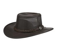 Barmah Chapeau en Cuir Foldaway Cooler Chapeau Western (L (58-59 cm) - Marron)