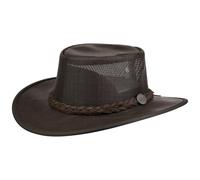 Barmah Chapeau en Cuir Foldaway Cooler Homme - Made in Australia Western avec Bandeau Printemps-ete Printemps Ete Automne Hiver - M (56-57 cm) Marron