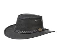 Barmah Chapeau Squashy Sundowner Kangaroo Homme - Made in Australia Stockman Outdoor Kangourou avec Bandeau en Cuir, Passepoil Printemps-ete Printemps Ete Automne Hiver - S (54-55 cm) Noir