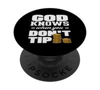 Barman, Dieu Sait Quand Vous ne Donnez Pas de pourboire PopSockets PopGrip Adhésif