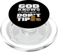 Barman, Dieu Sait Quand Vous ne Donnez Pas de pourboire PopSockets PopGrip pour MagSafe