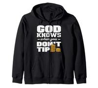 Barman, Dieu Sait Quand Vous ne Donnez Pas de pourboire Sweat à Capuche