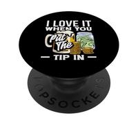 Barman, J'adore Quand tu Mets Le pourboire PopSockets PopGrip Adhésif
