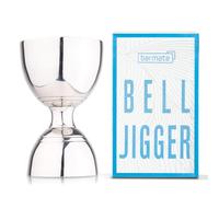 barmate Bell Jigger Verre doseur en acier inoxydable avec traits de remplissage max. 60/30 ml, accessoire de bar de haute qualité pour un cocktail parfait