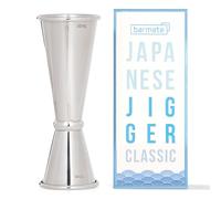 barmate Jigger japonais, verre doseur en acier inoxydable avec échelle intérieure, max. 60 ml/30 ml, accessoire de bar de qualité supérieure pour un cocktail parfait