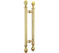 Barn Door Pull Handle, Stainless Steel Entry Door Handle for Wood/Glass Door, Modern Push Pull Bar Handle, Heavy Duty Double Sided H Shape Shower Swing Door Handle ( Color : Gold , Size : 50cm/20in )