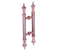 Barn Door Push Pull Door Handle Pull Bar European Style, Stainless Steel Handle Parts Replacement, Luxury French Main Kitchen Door Pulls, Easy Installation(Rose Gold,60cm/23 5/8" Length)