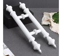 Barn Door Push Pull Door Handle Pull Bar European Style, Stainless Steel Handle Parts Replacement, Luxury French Main Kitchen Door Pulls, Easy Installation(White,150cm/59" Length)