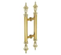 Barn Door Push Pull Door Handle Pull Bar European Style, Stainless Steel Handle Parts Replacement, Luxury French Main Kitchen Door Pulls, Easy Installation(Gold,120cm/47 1/4" Length)