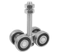 Barn Door Wheel - Steel, 3.15x1.69x1.38in Sliding Rail Track System Roller | Heavy Duty Bearing Capacity, Easy Installation Smooth Sliding Hanger, Barn Door Roller For Interior Doors, Closets, Cabinet