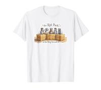 Barn Hunt Lover - Groupe de Rats sur balles de Foin T-Shirt Graphique avec Valeur