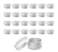 Barnaous Lot de 25 petites boîtes en aluminium vides avec couvercle pour baumes à lèvres, cosmétiques, crèmes, échantillons d'ongles