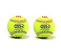 BARNETT OSS-2 Lot de 2 balles de Softball d'entraînement Soft Touch Taille 30,5 cm Jaune