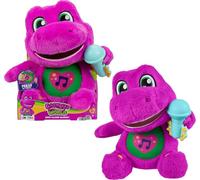Barney Fisher-Price Jouet mondial pour tout-petits en peluche de 26,7 cm avec sons, texture douce pour le jeu, enfants à partir de 2 ans