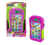 Barney’s World Jouet pour tout-petits - Téléphone Hey Barney avec musique, lumières et phrases pour enfants dès 2 ans, version multilingue : anglais, italien, français, allemand, néerlandais, JGT55