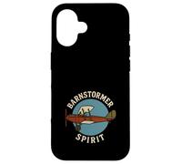 Barnstormer Vintage Stunt Pilot Retro Biplane Aviation Cadeau Coque pour iPhone 16