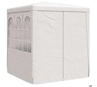 BARNUM Blanc - LEMON®Tente de réception Pliant/Tonnelle de fête - ANTI-UV - avec parois latérales 2x2 m Blanc 90 g/m² - J2000883