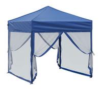BARNUM Bleu - LEMON®Tente de réception Pliant/Tonnelle de fête - ANTI-UV - avec parois Bleu 2x2 m - J9054965