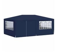 BARNUM Bleu - LEMON®Tente de réception Pliant/Tonnelle de fête - ANTI-UV - avec parois latérales 4x6 m Bleu 90 g/m² - J1244136