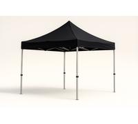 Barnum pliant 3x2m aluminium Excellence Pro noir sans parois - armature 45 mm - toile polyester imperméable 320 g/m²