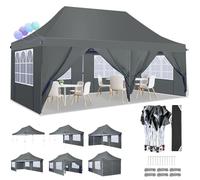 Barnum Pliant 3x6m Tonnelle Pliante 3x6 Tonnelle de Jardin Exterieur Imperméable Professionnel Tente,Gris