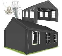 BARNUM - TECTAKE - Tonnelle JASKO 6 x 4 m Système à clic 4 éléments latéraux amovibles avec protection contre les rayons UV - Gris