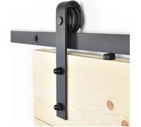 Barnwoodweb Système de porte coulissante Droit 200cm Ferrure de porte coulissante Droit Ensemble complet pour une porte coulissante