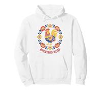 Barnyard Bliss Folk Art Coq Country Life Sweat à Capuche