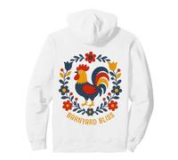 Barnyard Bliss Folk Art Coq Poule Sweat à Capuche
