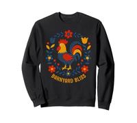 Barnyard Bliss Folk Art Coq Poule Sweatshirt