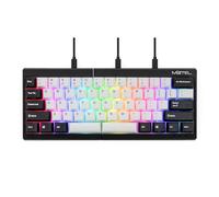 BAROCCOMiSTEL MD600 V3 RGB ORCA TKL Clavier mécanique ergonomique, Cherry MX, disposition Split-Alice, touches DoubleShot PBT, compatible Mac/Windows OS (Cherry MX Rouge silencieux)